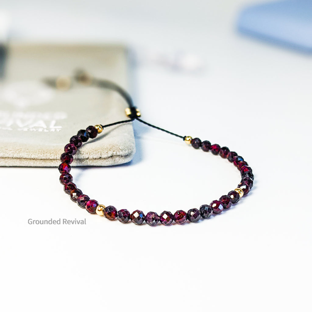 Garnet Tassel Tasbih Bracelet | Women's Tasbeeh Beads, 33 Beads