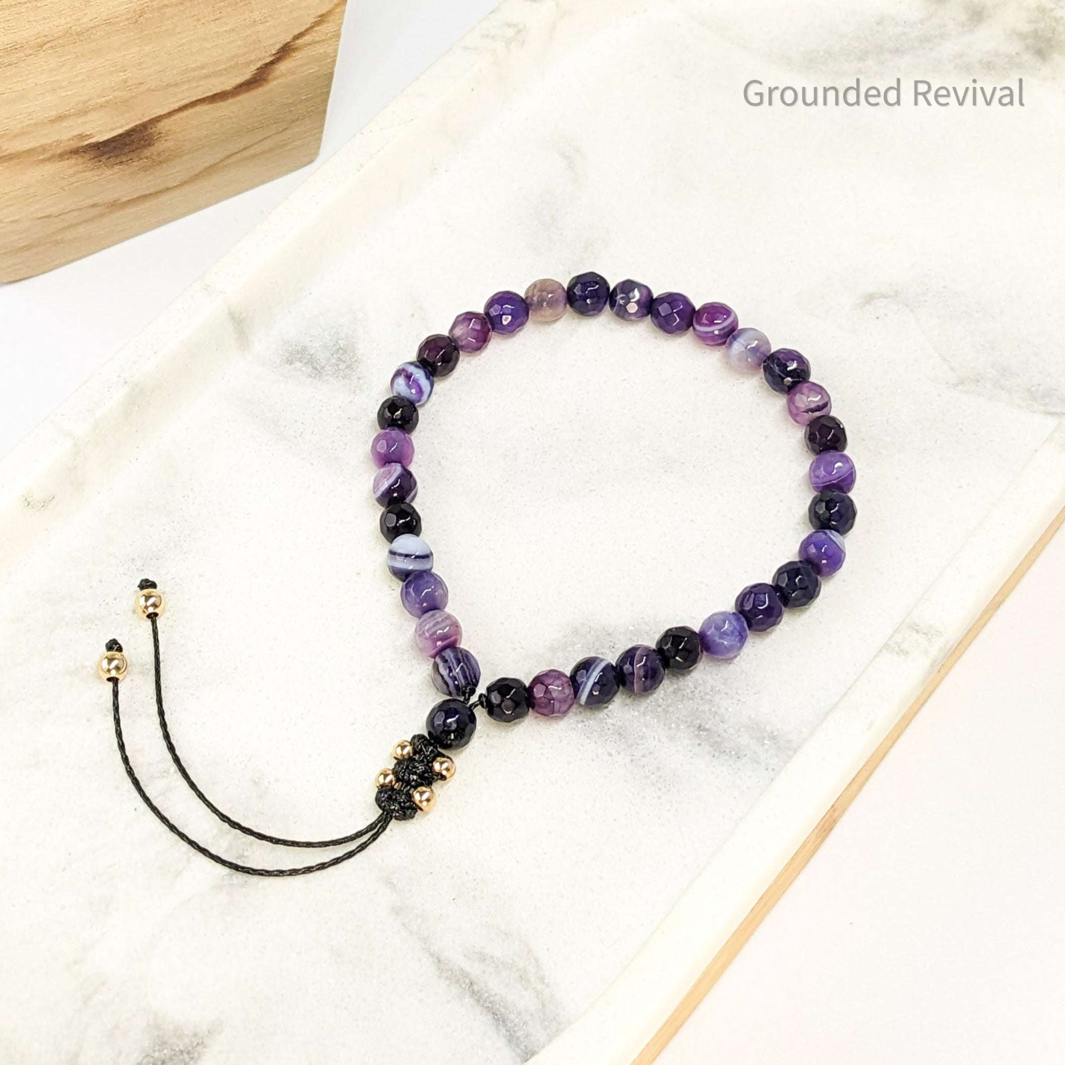 YGプレジデントブレスレット Purple Agate Tasbih Bracelet | Women's Dhikr Beads | 33 Beads