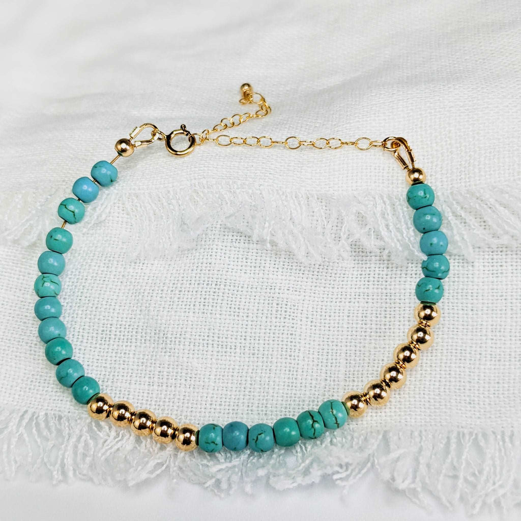 Turquoise Tasbih Chain Bracelet, islamic_prayer_beads - Grounded Revival