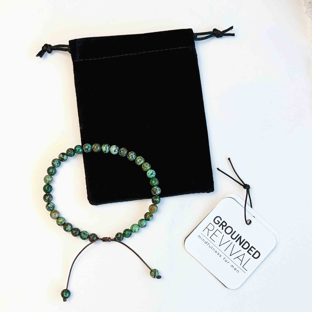 African Turquoise | Men's Tasbih Bracelet, islamic_prayer_beads - Grounded Revival