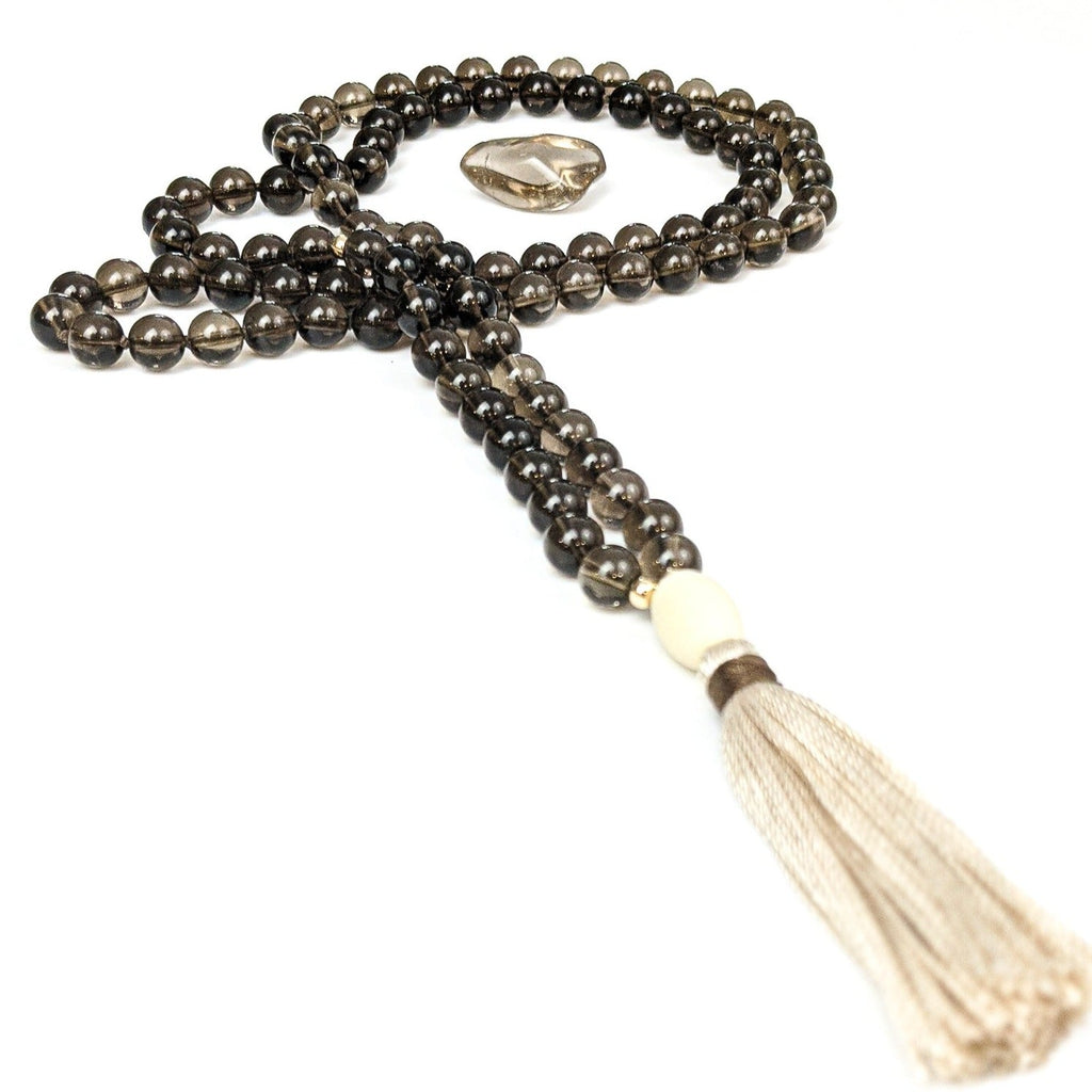 Smoky Quartz Tassel Tasbih, islamic_prayer_beads - Grounded Revival