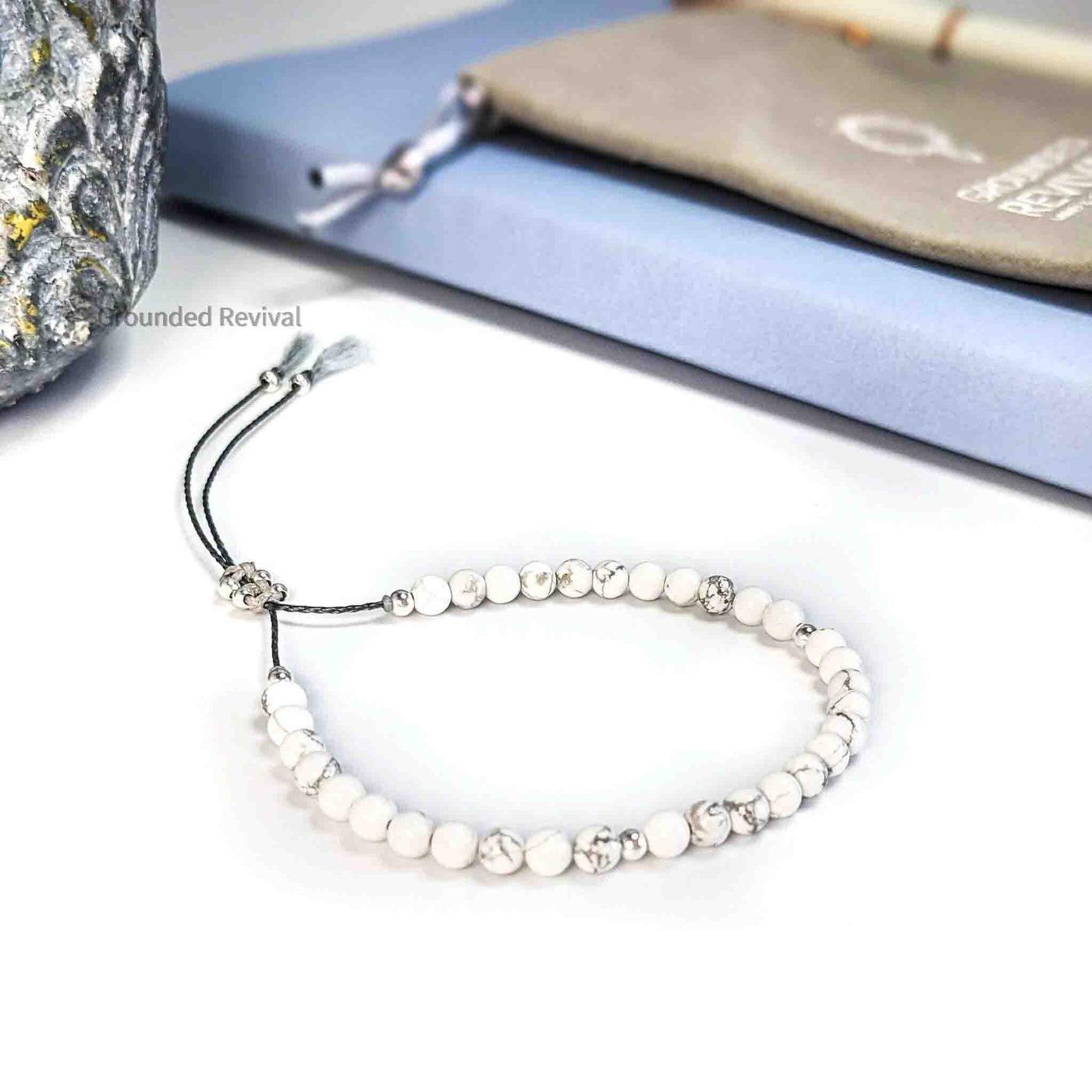 Howlite Tassel Tasbih Bracelet | Women's Misbaha - 33 Beads, 4mm