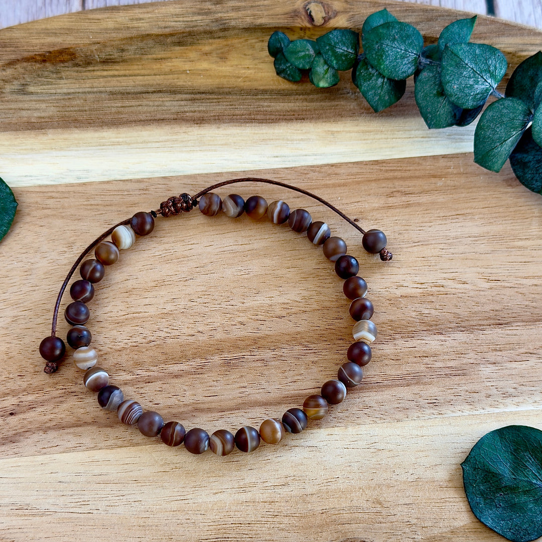 Matte Coffee Agate Tasbih Bracelet – Rukn Men's Collection