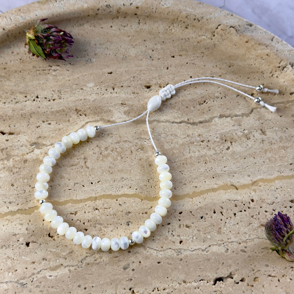 Mother of Pearl Tasbih Bracelet – Noor Collection | Grounded Revival