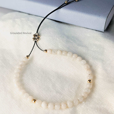 Milky Quartz Tassel Tasbih Bracelet | Women's Tasbeeh Beads, 33 Beads
