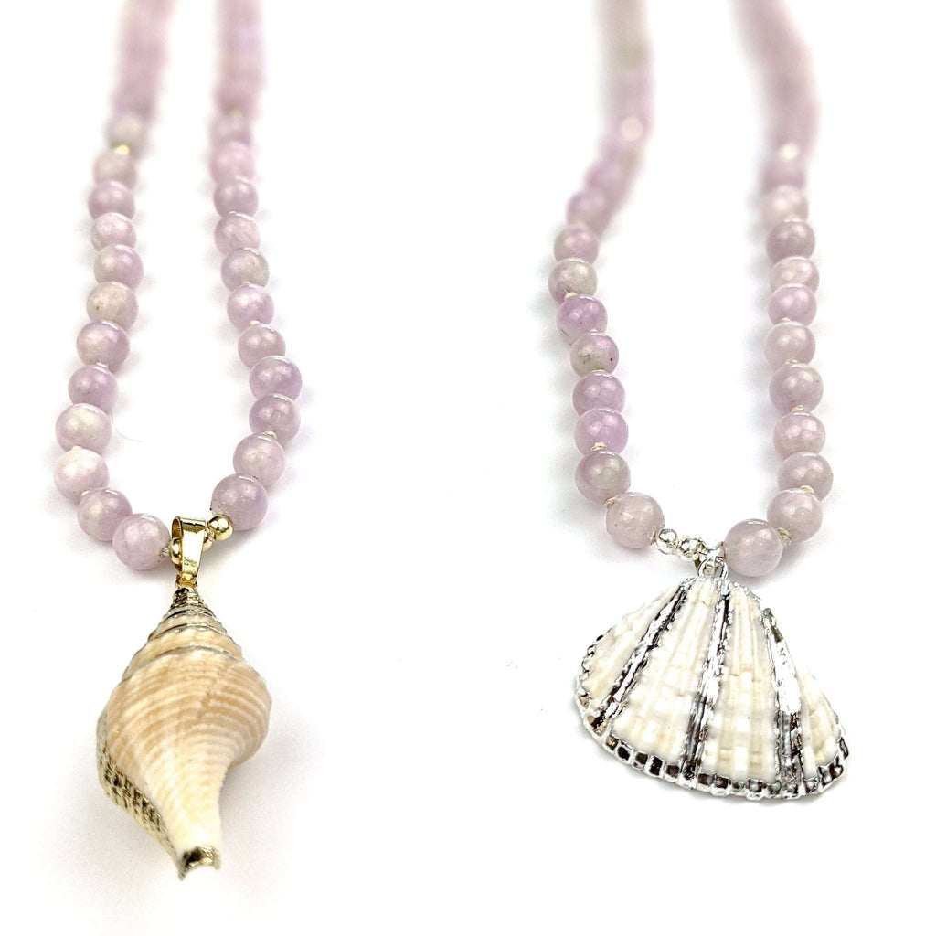 Kunzite Sea Shell Tasbih, islamic_prayer_beads - Grounded Revival