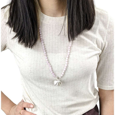 Kunzite Sea Shell Tasbih, islamic_prayer_beads - Grounded Revival