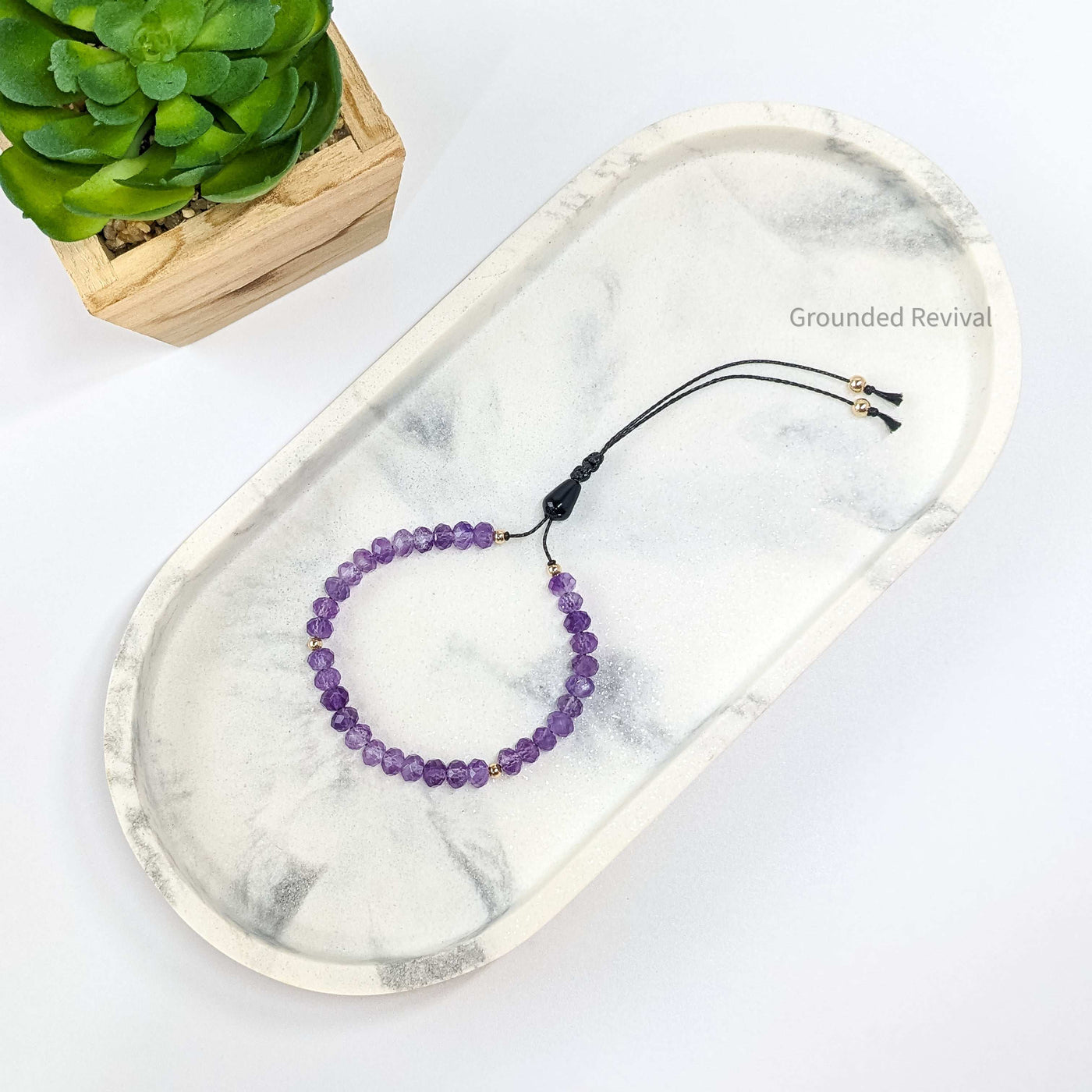 Amethyst Tasbih Bracelet | Women's Prayer Beads - 33 Disc Beads, 6mm