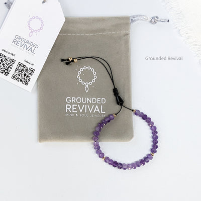 Amethyst Tasbih Bracelet | Women's Prayer Beads - 33 Disc Beads, 6mm