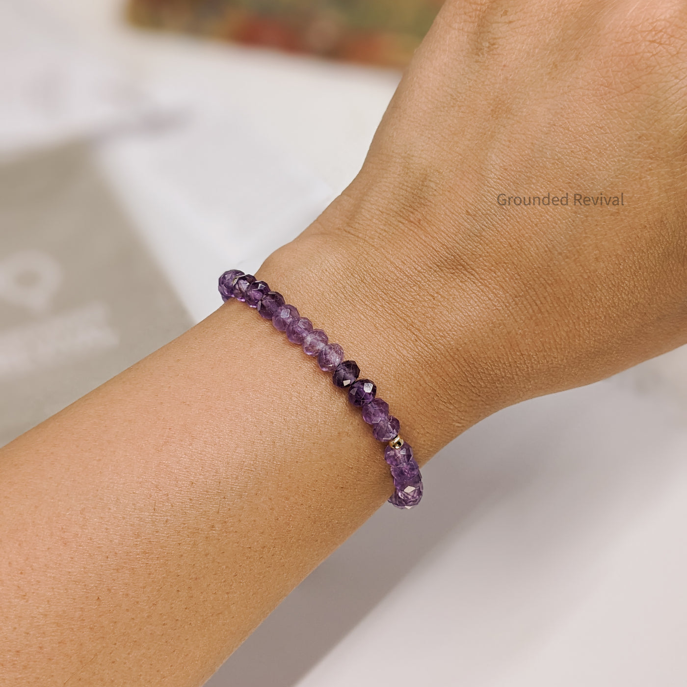 Amethyst Tasbih Bracelet | Women's Prayer Beads - 33 Disc Beads, 6mm