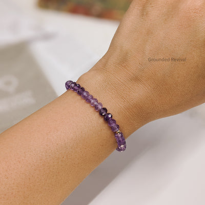 Amethyst Tasbih Bracelet | Women's Prayer Beads - 33 Disc Beads, 6mm
