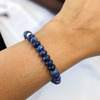 Blue Sodalite Tasbih Bracelet | Men's Prayer Beads - 33 Disc Beads, 8mm