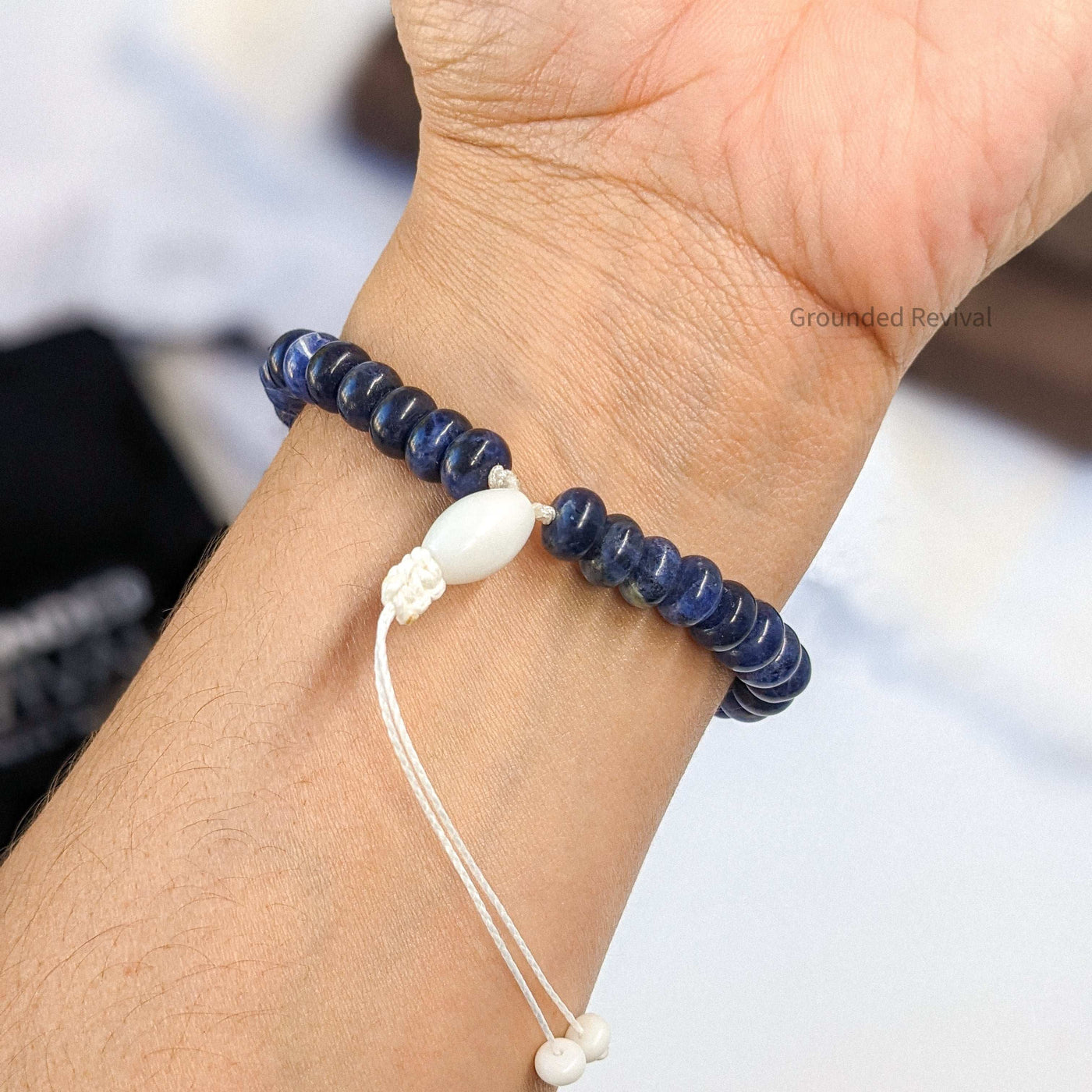 Blue Sodalite Tasbih Bracelet | Men's Prayer Beads - 33 Disc Beads, 8mm