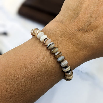 Coffee Agate Tasbih Bracelet | Men's Prayer Beads - 33 Disc Beads, 8mm