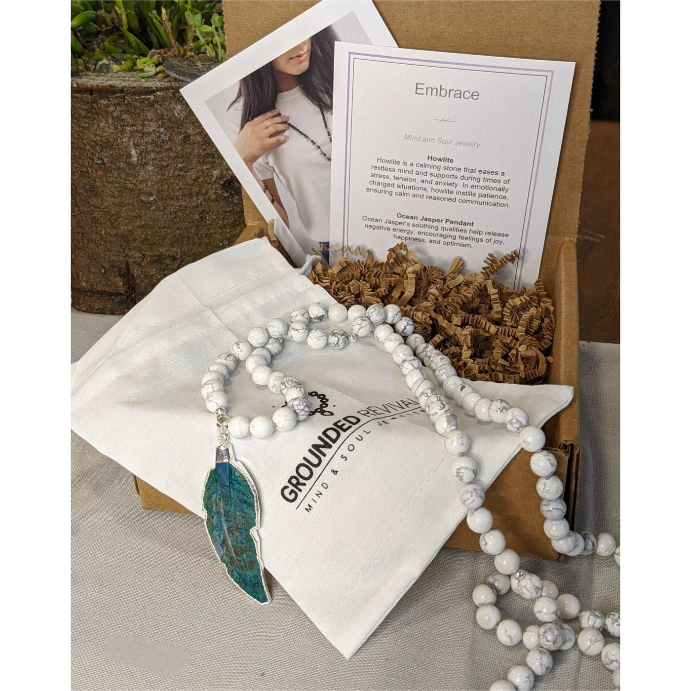 Howlite Ocean Jasper Tasbih, islamic_prayer_beads - Grounded Revival