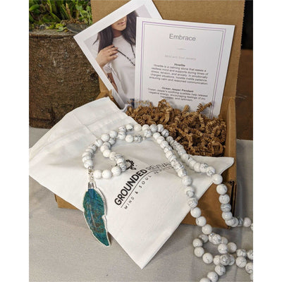 Howlite Ocean Jasper Tasbih, islamic_prayer_beads - Grounded Revival