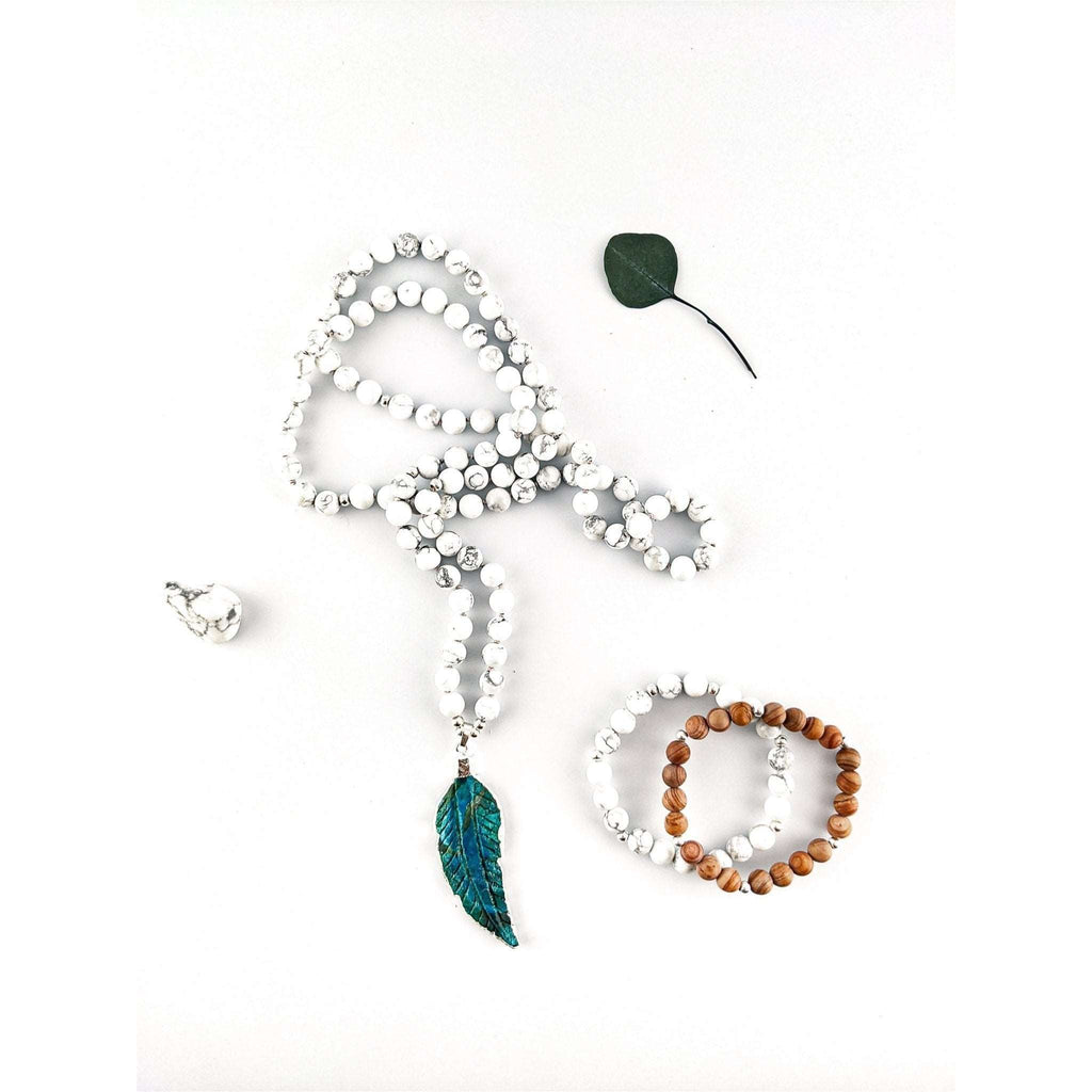 Howlite Ocean Jasper Tasbih, islamic_prayer_beads - Grounded Revival