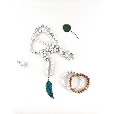Howlite Ocean Jasper Tasbih, islamic_prayer_beads - Grounded Revival