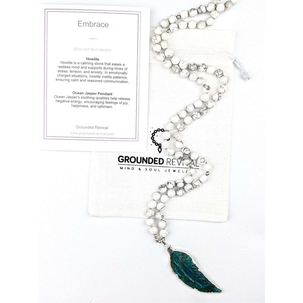 Howlite Ocean Jasper Tasbih, islamic_prayer_beads - Grounded Revival