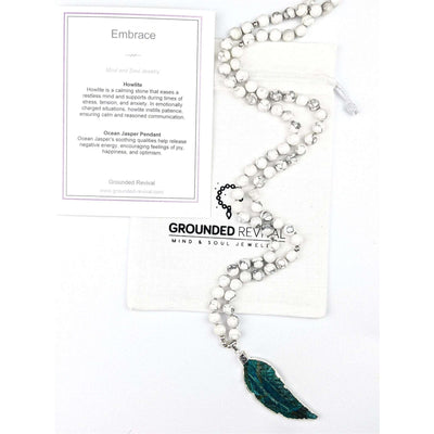 Howlite Ocean Jasper Tasbih, islamic_prayer_beads - Grounded Revival