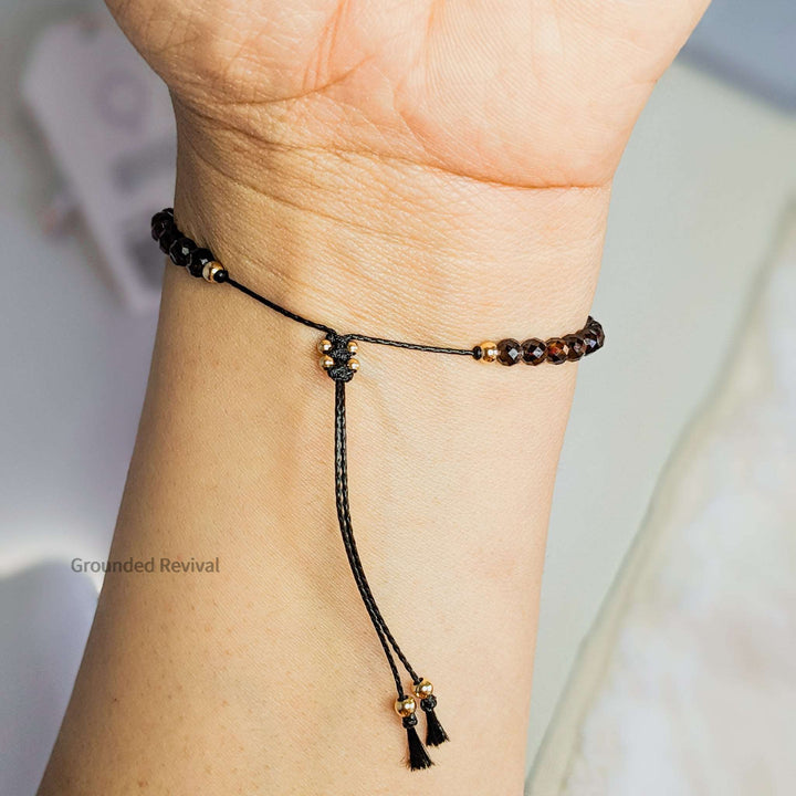 Garnet Tassel Tasbih Bracelet | Women's Tasbeeh Beads | 33 Beads