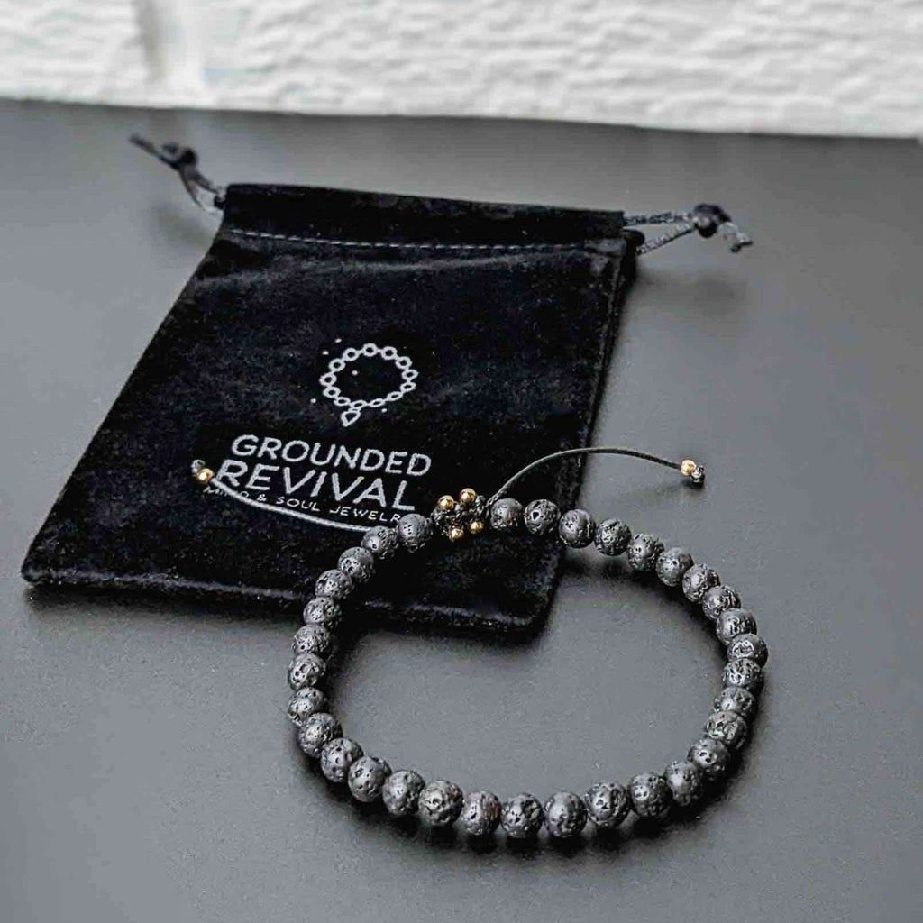 Lava Stone Tasbih Bracelet, islamic_prayer_beads - Grounded Revival