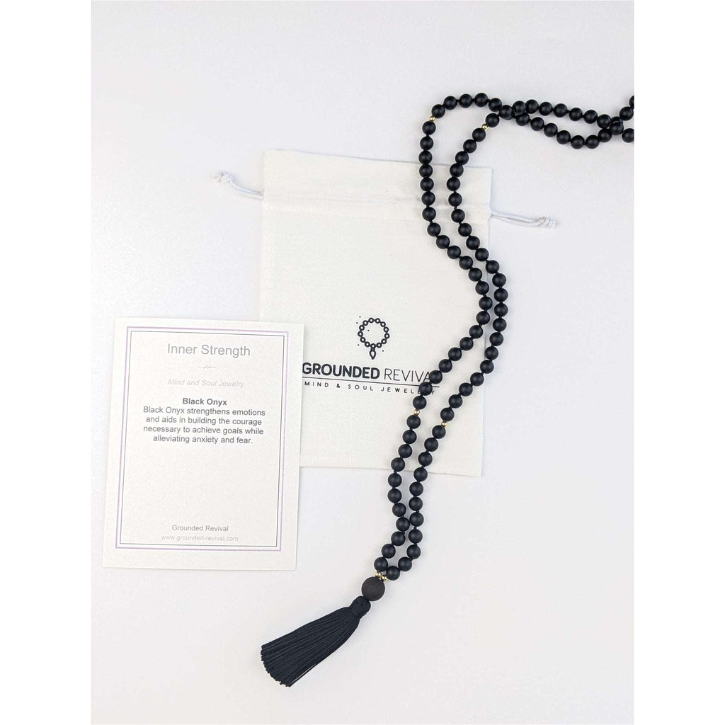 Black Onyx Tassel Tasbih, islamic_prayer_beads - Grounded Revival