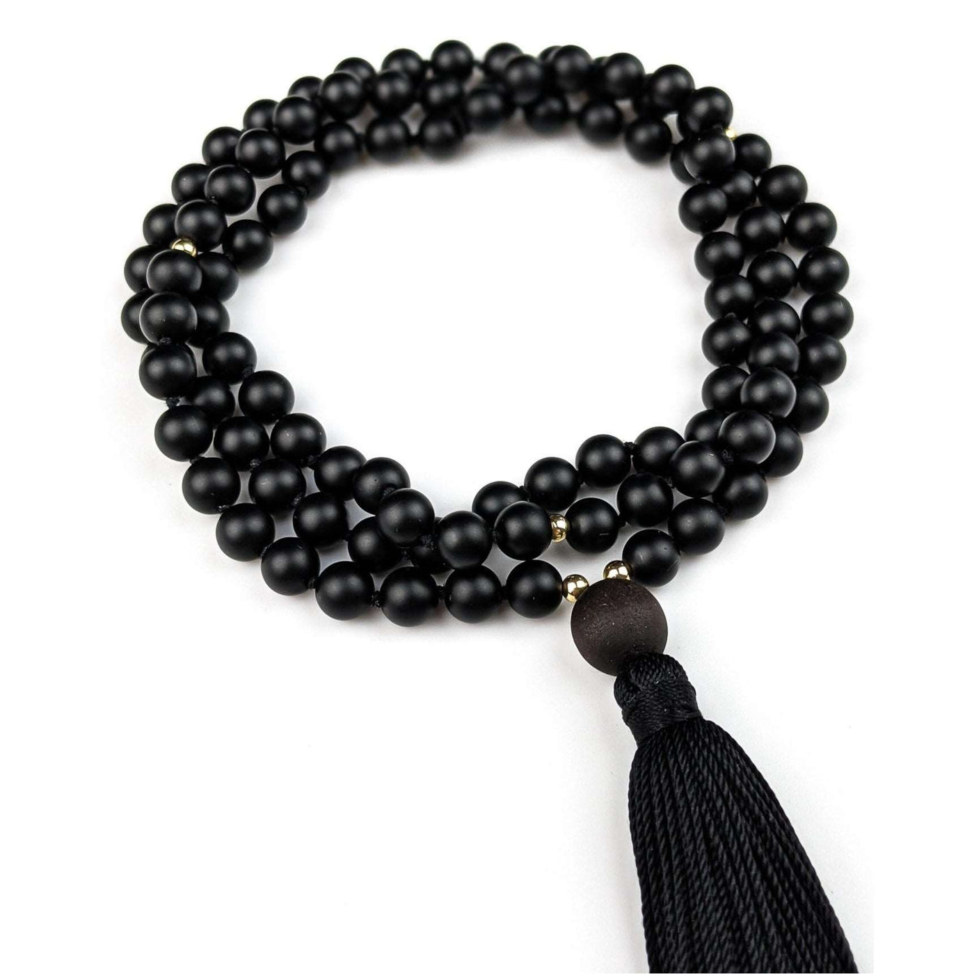Black Onyx Tassel Tasbih, islamic_prayer_beads - Grounded Revival