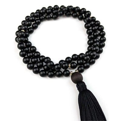 Black Onyx Tassel Tasbih, islamic_prayer_beads - Grounded Revival