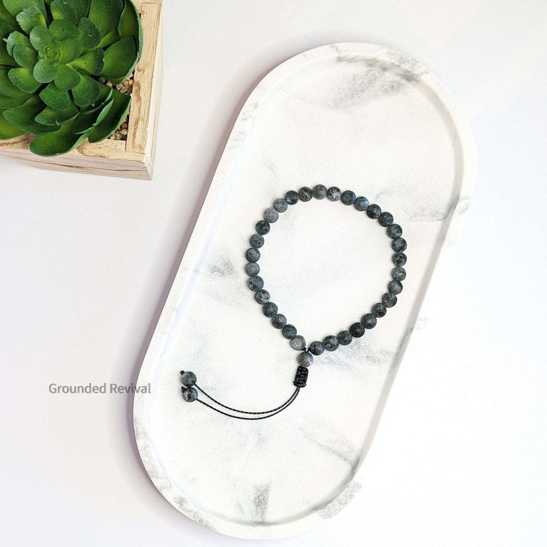 Matte Labradorite Tasbih Bracelet | Men's Misbaha | 33 Beads