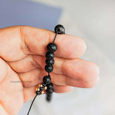 Lava Stone Tasbih Bracelet | Women's Dhikr Beads, 33 Beads