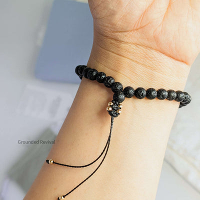 Lava Stone Tasbih Bracelet | Women's Dhikr Beads, 33 Beads