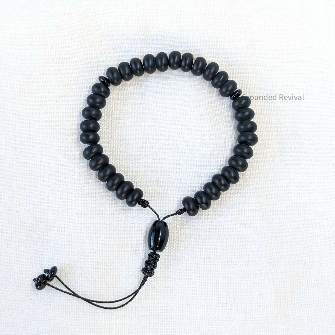 Matte Aqeeq Tasbih Bracelet | Men's Prayer Beads - 33 Disc Beads, 8mm