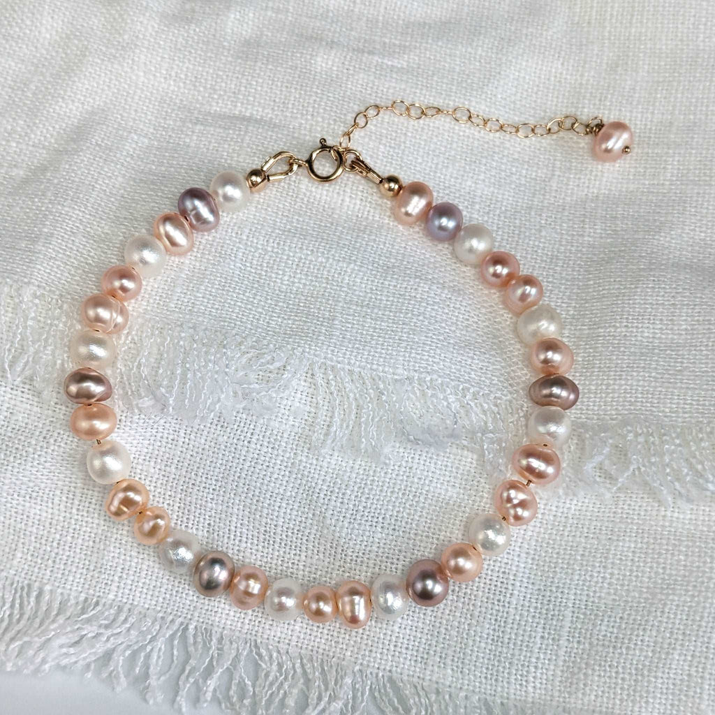 Mixed Pearl Tasbih Chain Bracelet, islamic_prayer_beads - Grounded Revival
