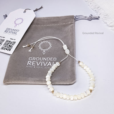 Mother of Pearl Tasbih Bracelet | Women's Prayer Beads - 33 Disc Beads, 6mm