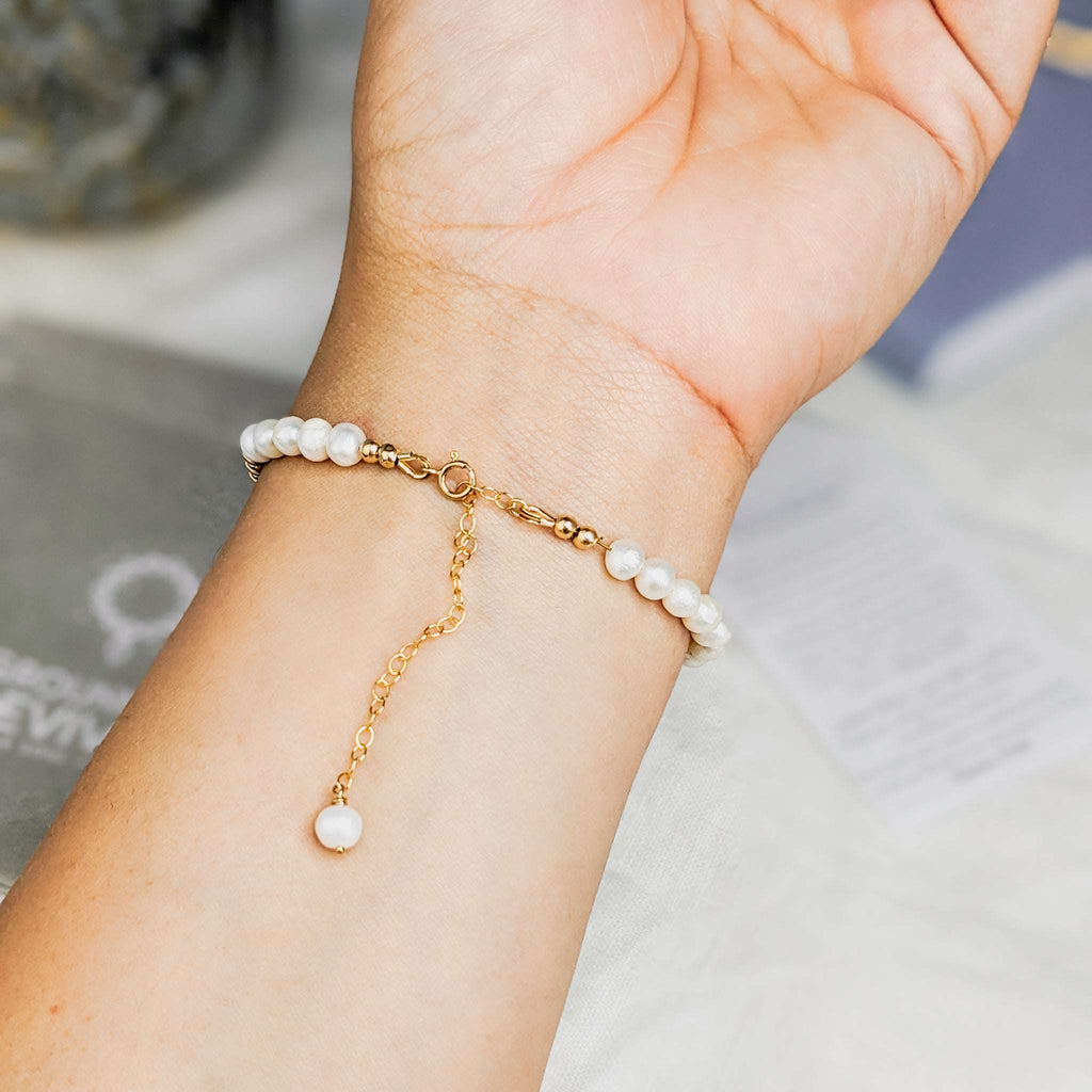 Pearl Tasbih Chain Bracelet, islamic_prayer_beads - Grounded Revival