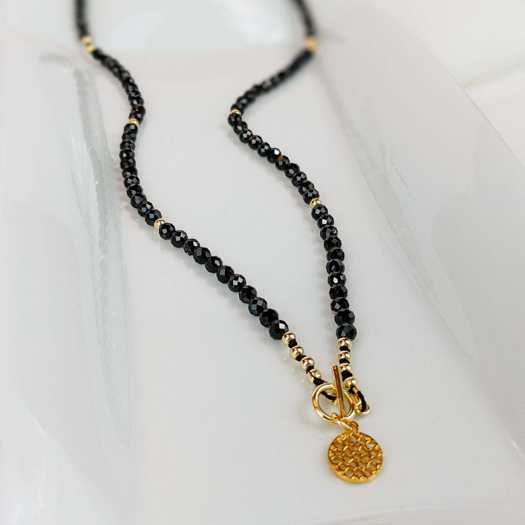 Black Spinel Silk Tasbih Necklace, islamic_prayer_beads - Grounded Revival