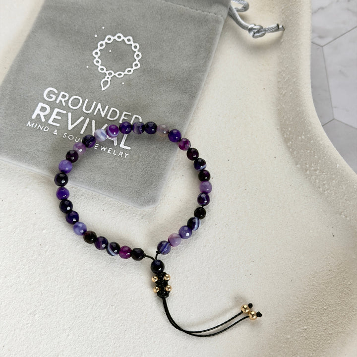 Faceted Purple Agate 6mm Tasbih Bracelet – Sakinah
