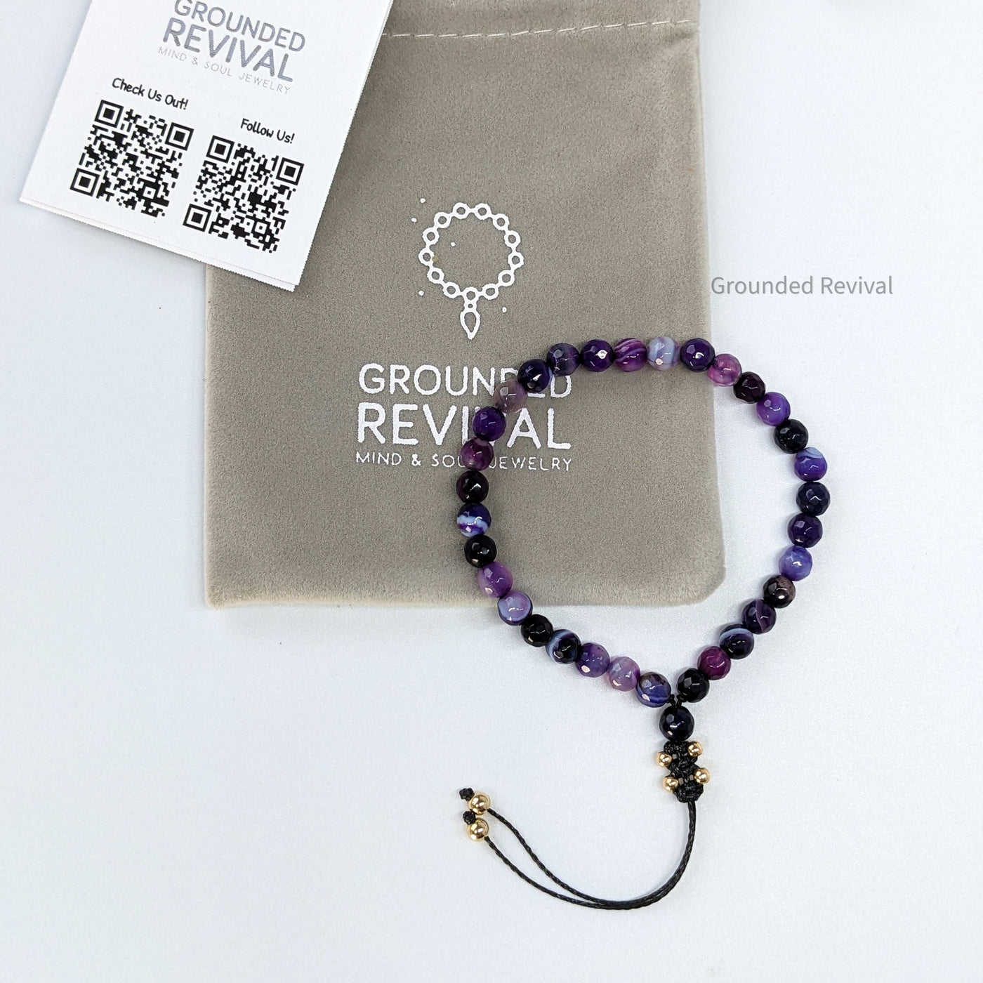 Purple Agate Tasbih Bracelet | Women's Dhikr Beads - 33 Beads, 5mm