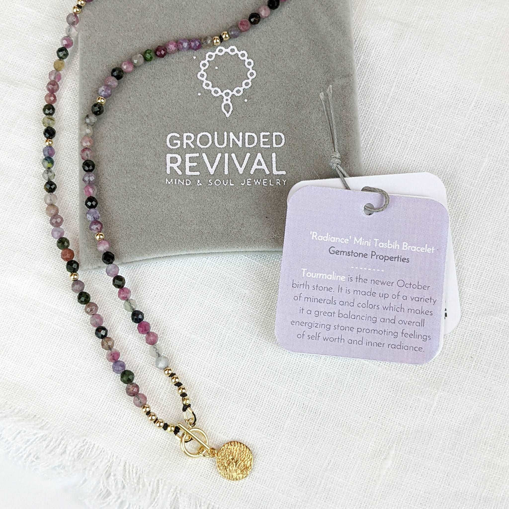 Tourmaline Silk Tasbih Necklace, islamic_prayer_beads - Grounded Revival