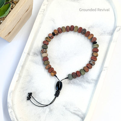 Matte Red Picasso Tasbih Bracelet | Men's Prayer Beads - 33 Disc Beads, 8mm
