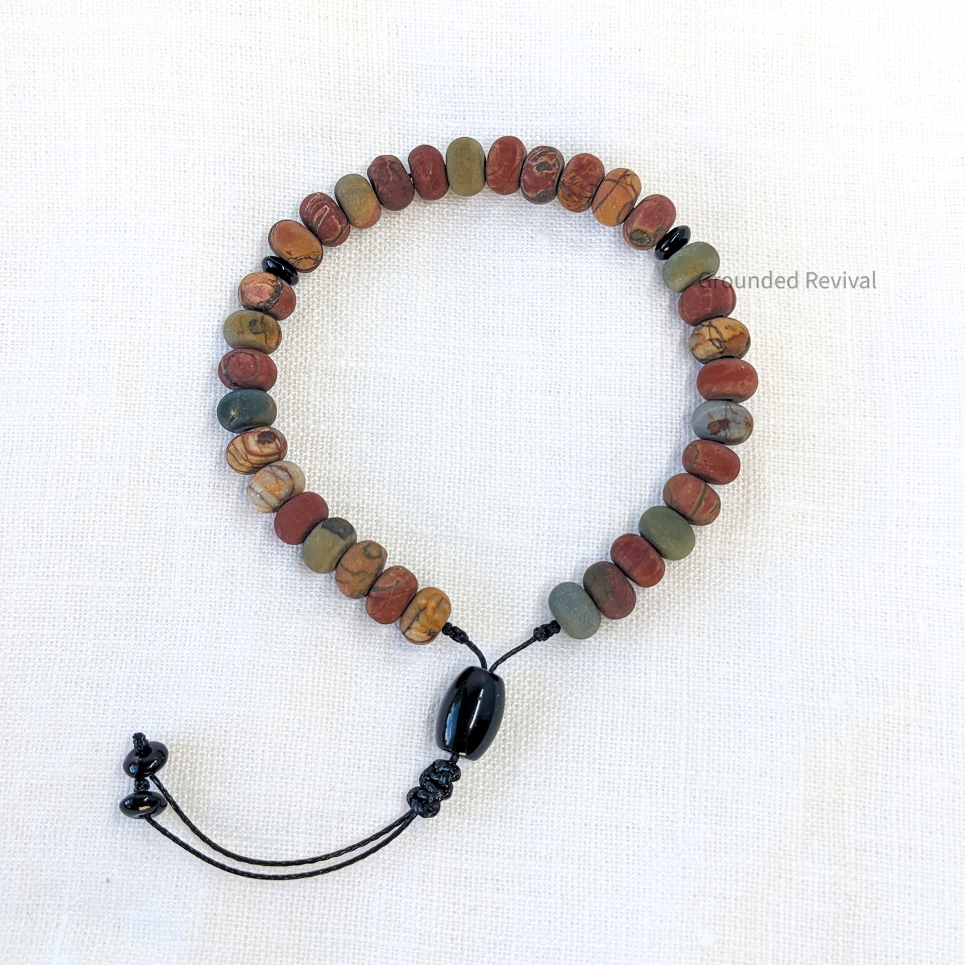 Matte Red Picasso Tasbih Bracelet | Men's Prayer Beads - 33 Disc Beads, 8mm