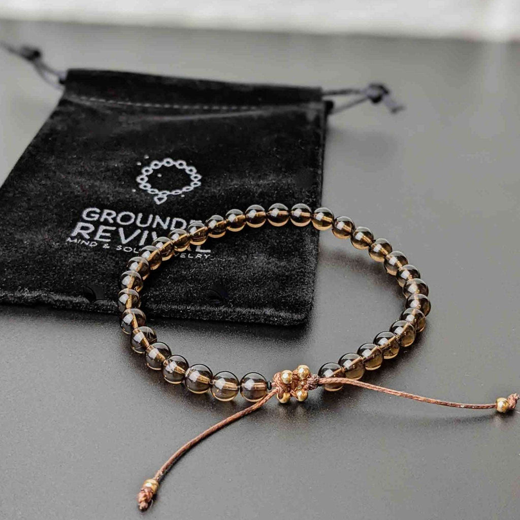 Smoky Quartz Tasbih Bracelet, islamic_prayer_beads - Grounded Revival