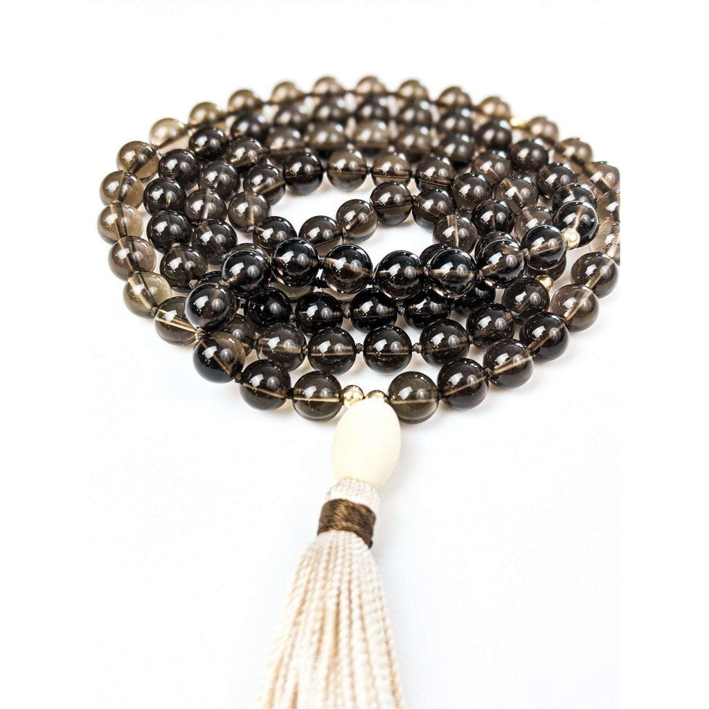 Smoky Quartz Tassel Tasbih, islamic_prayer_beads - Grounded Revival