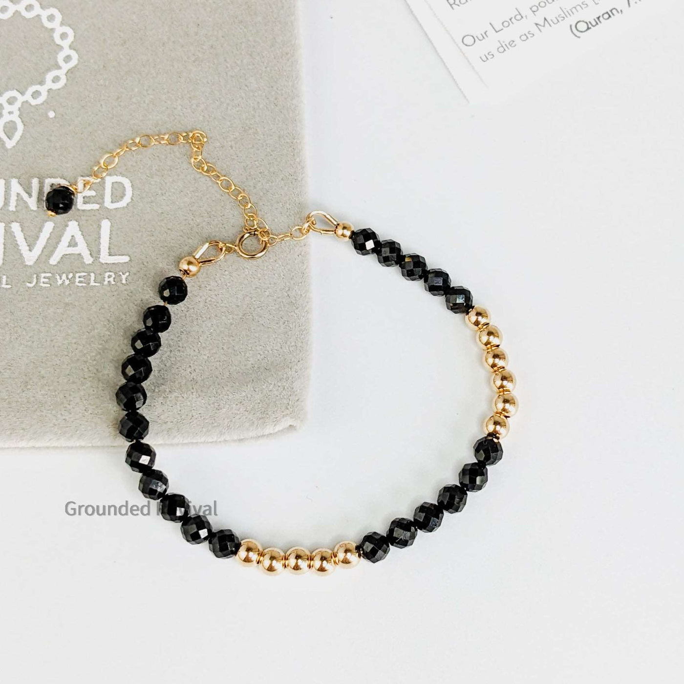 black spinel tasbih bracelet