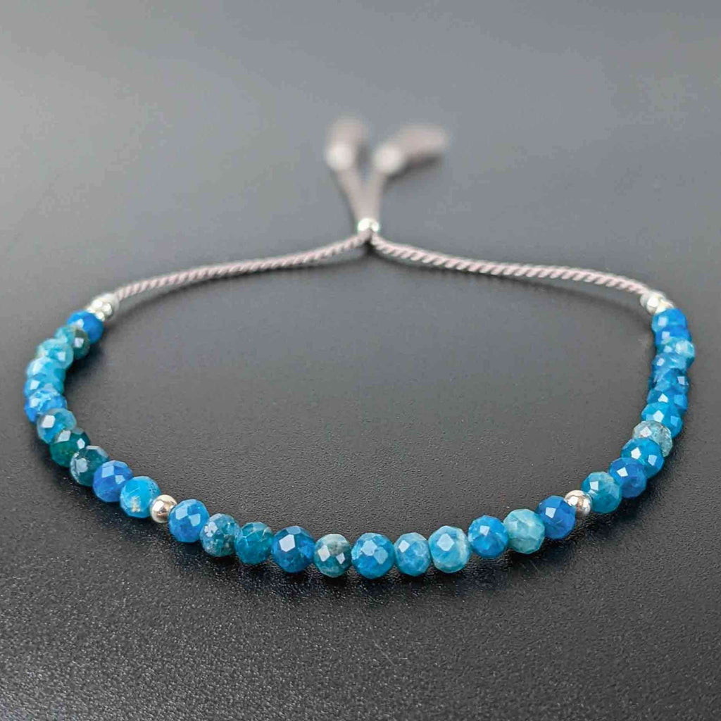 Blue Apatite Silk Tasbih Bracelet, islamic_prayer_beads - Grounded Revival