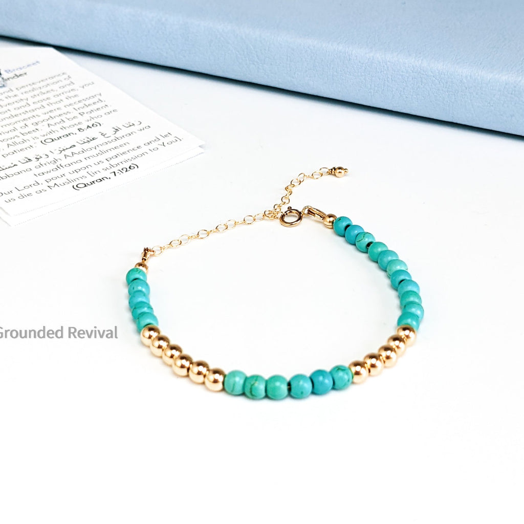 turquoise tasbih bracelet with 33 misbaha beads