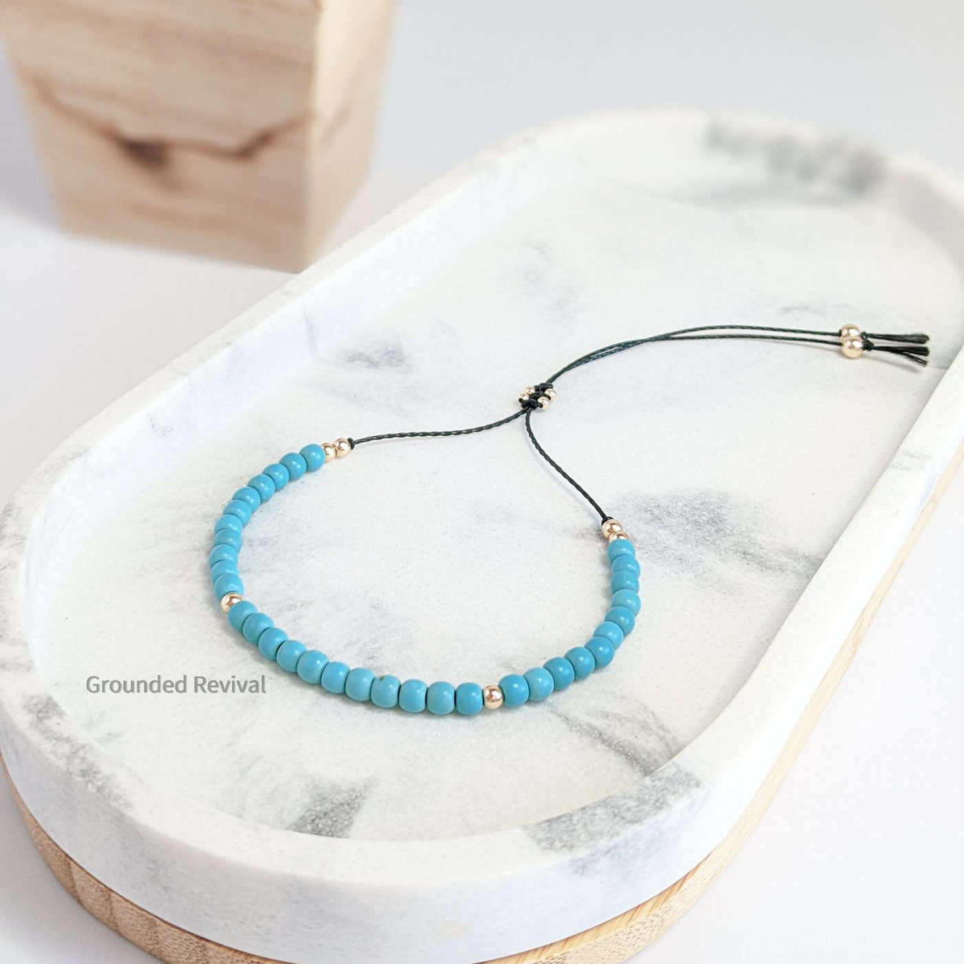 Turquoise Tassel Tasbih Bracelet | Women's Tasbeeh Beads, 33 Beads