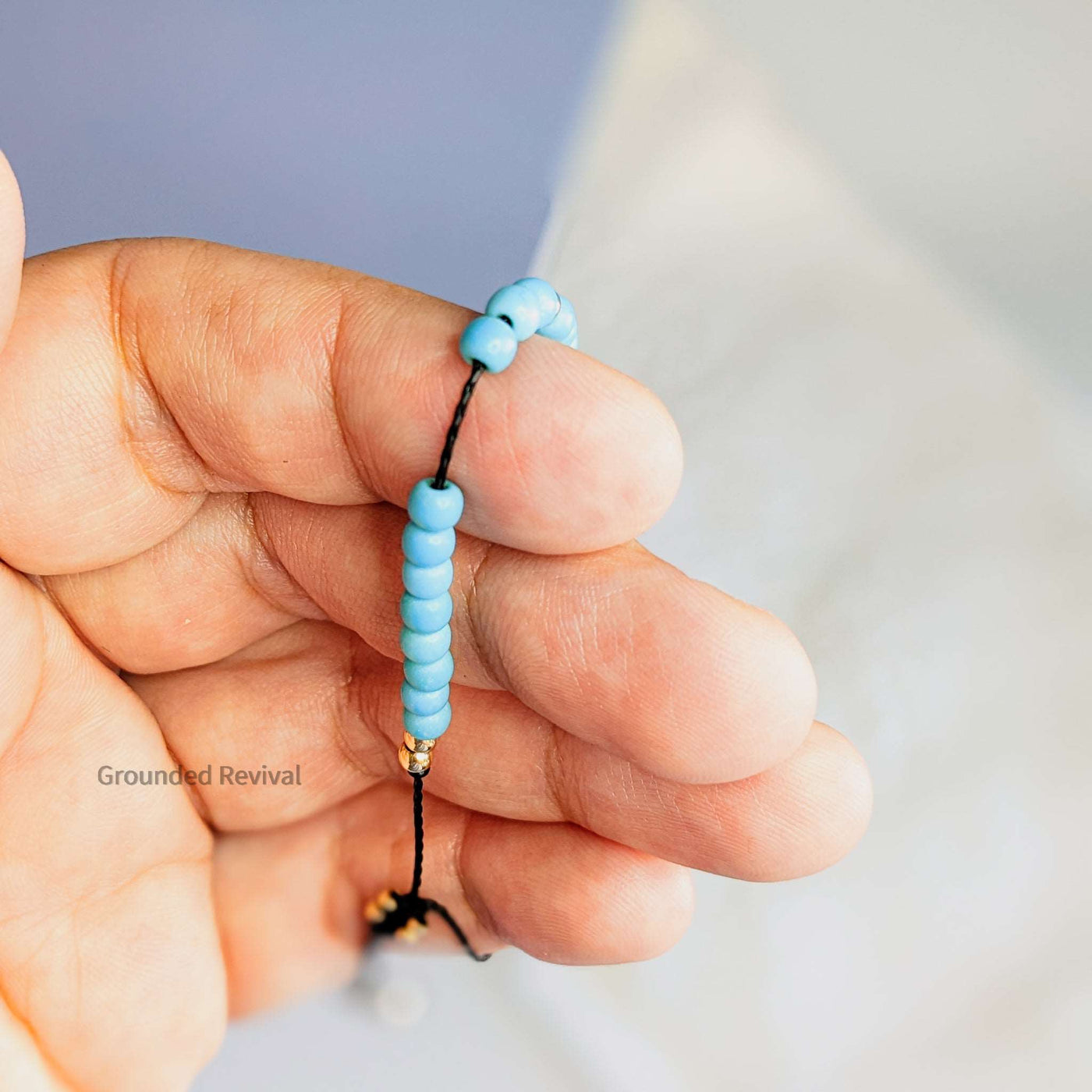 Turquoise Tassel Tasbih Bracelet | Women's Tasbeeh Beads, 33 Beads