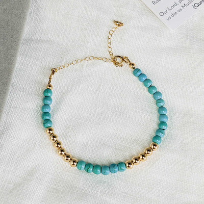 Turquoise Tasbih Chain Bracelet, islamic_prayer_beads - Grounded Revival